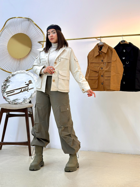 شکت کتان zara آستر دار حلقه دار bsn1429