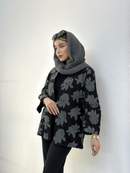 مانتو مزونی طرح گیپور تیکه دوزی شده طرح گل bsn909