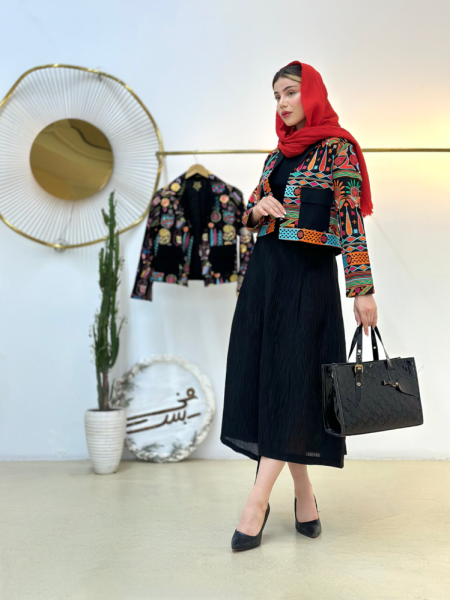 کت لینن مزونی گلدوزی شده bsn914