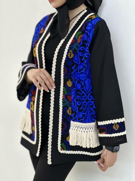 مانتو مزونی خرج کار بخارایی نواردوزی مکرومه ای bsn984