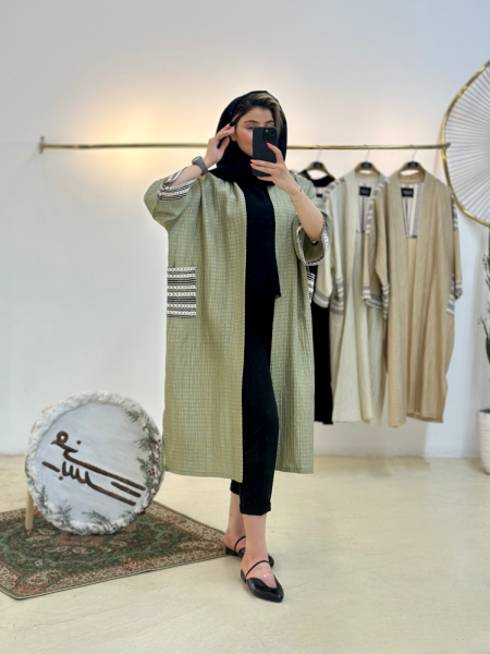 مانتو کلاسیک خرج کار مکرومه بافی bsn1030