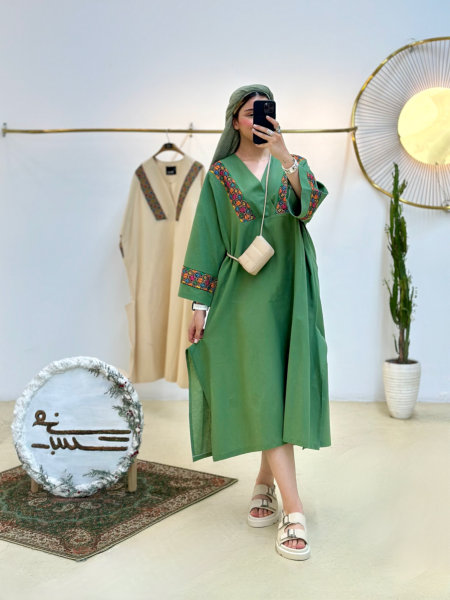 کفتان لینن خرج کار سوزن دوزی شده(مناسب سایز بزرگ هم هست) bsn507