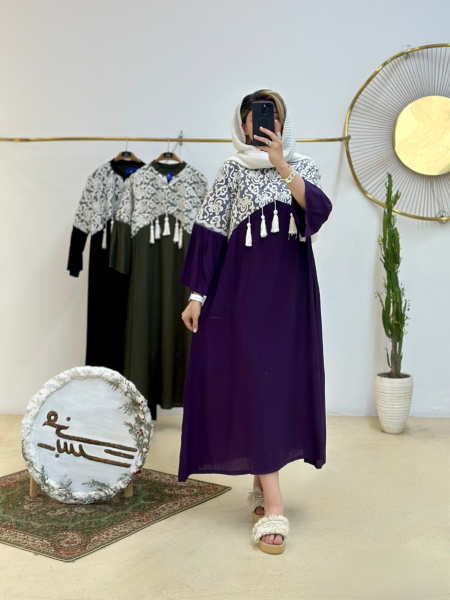 کفتان خرج کار طرح گیپور منگوله دار bsn815