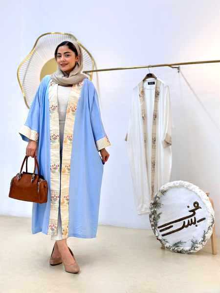 مانتو مزونی خرج کار لینن گلدوزی شده bsn1234