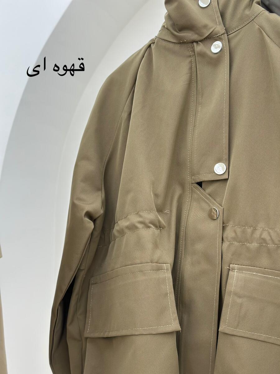 کاپشن کتان پاییزه یقه ایستاده آستردار pd111-6
