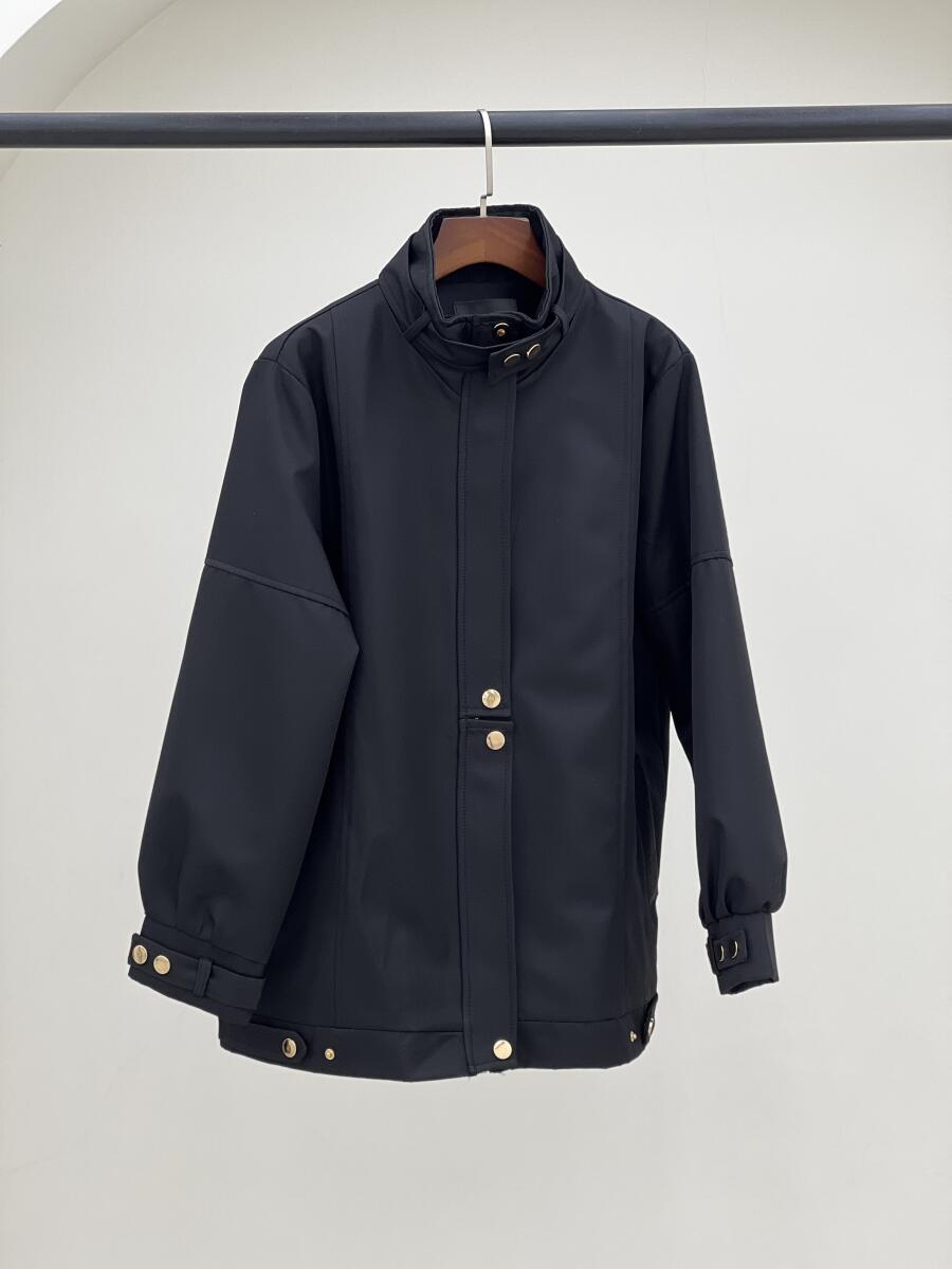 بارانی کتان تی سی یقه ایستاده پایین پاگون دار آستردار pd113-6