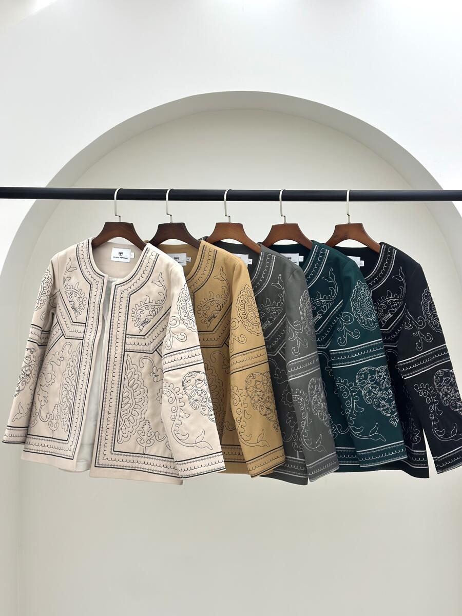 پالتو فوتر کتی گلدوزی شده آستردار pd152-3