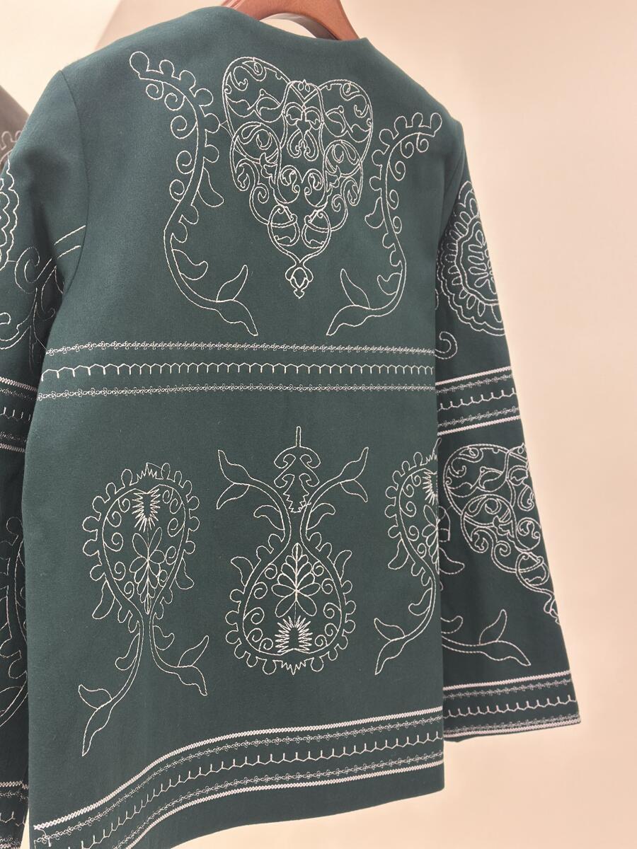 پالتو فوتر کتی گلدوزی شده آستردار pd152-3