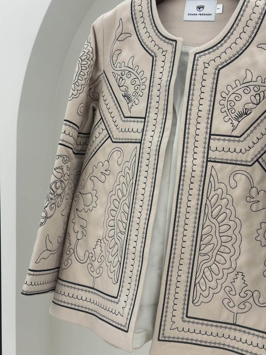 پالتو فوتر کتی گلدوزی شده آستردار pd152-3