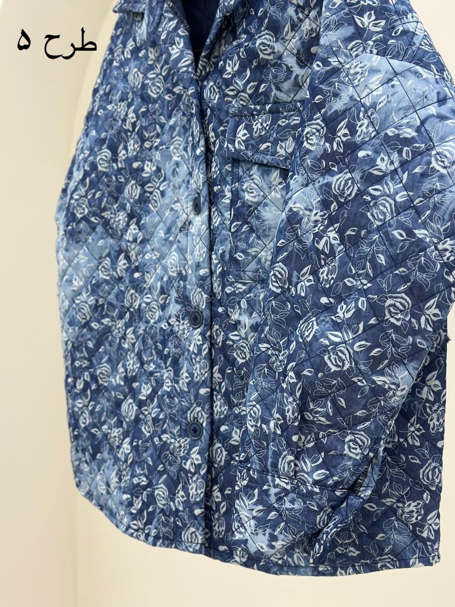 کاپشن پاییزه کوک دوزی شده طرح دار آستردار pd182-1