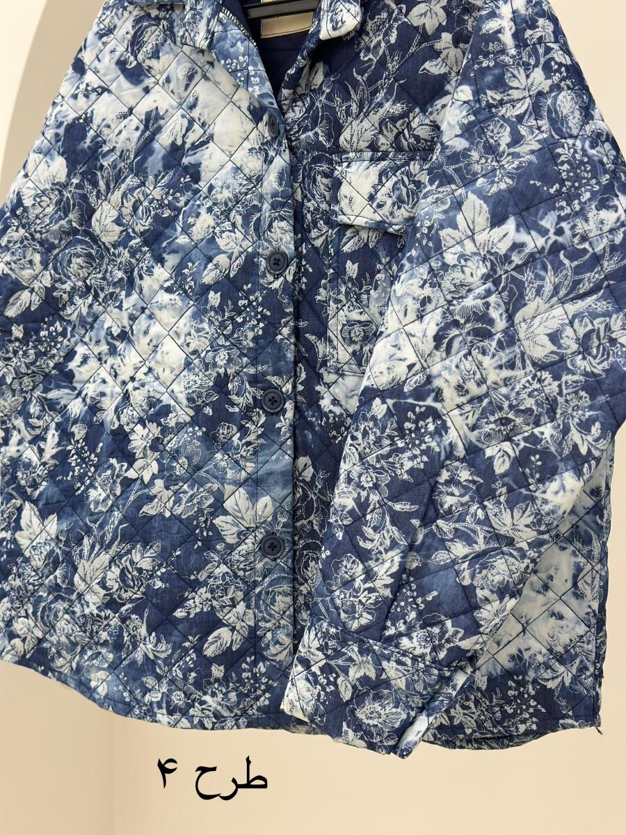 کاپشن پاییزه کوک دوزی شده طرح دار آستردار pd182-1