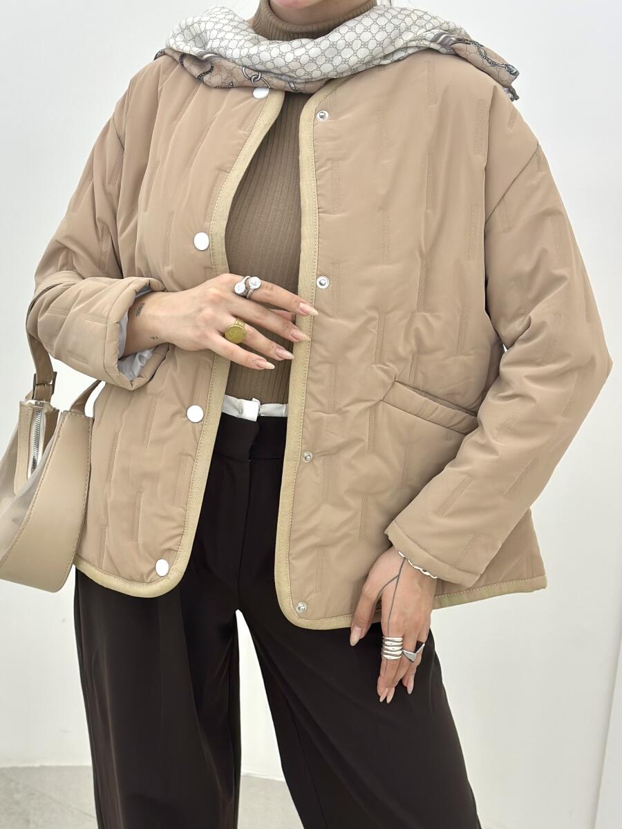 کاپشن سیلیکونی دکمه دار آستردار pd192-5