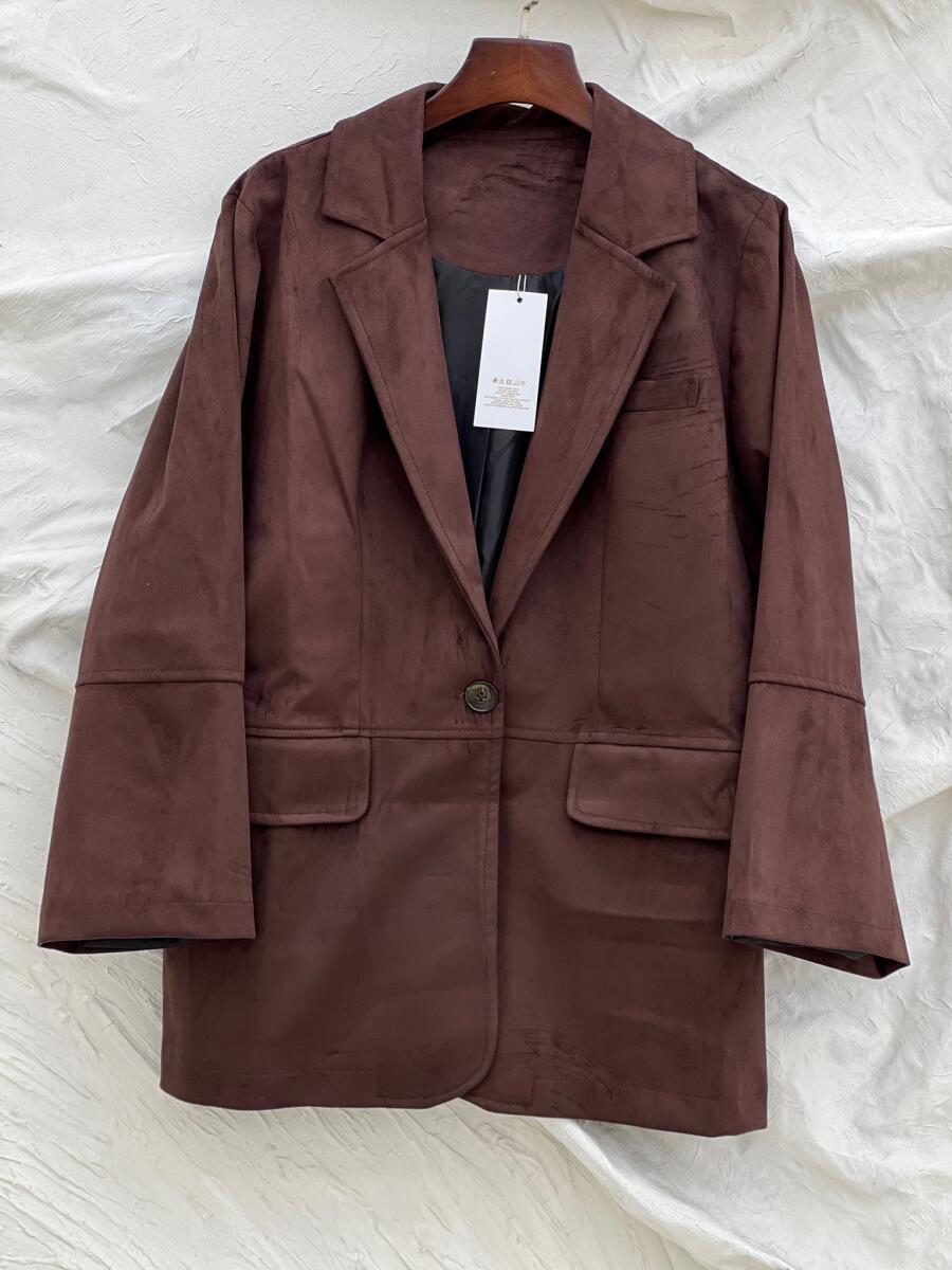 پالتو سوییت کتی تک دکمه جیب دار آستردار pd212-16