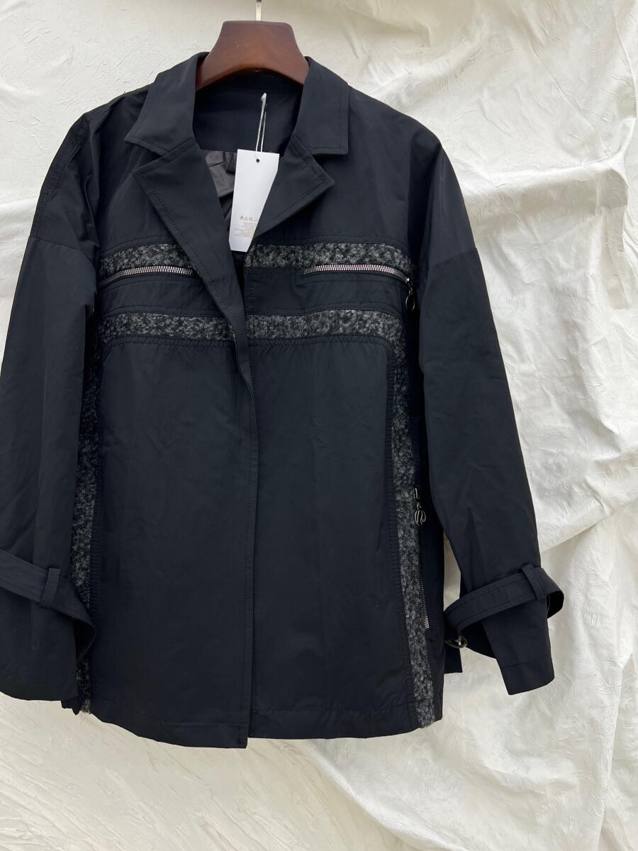 کاپشن کتان آستین طرح دکمه دار آستردار pd211-5