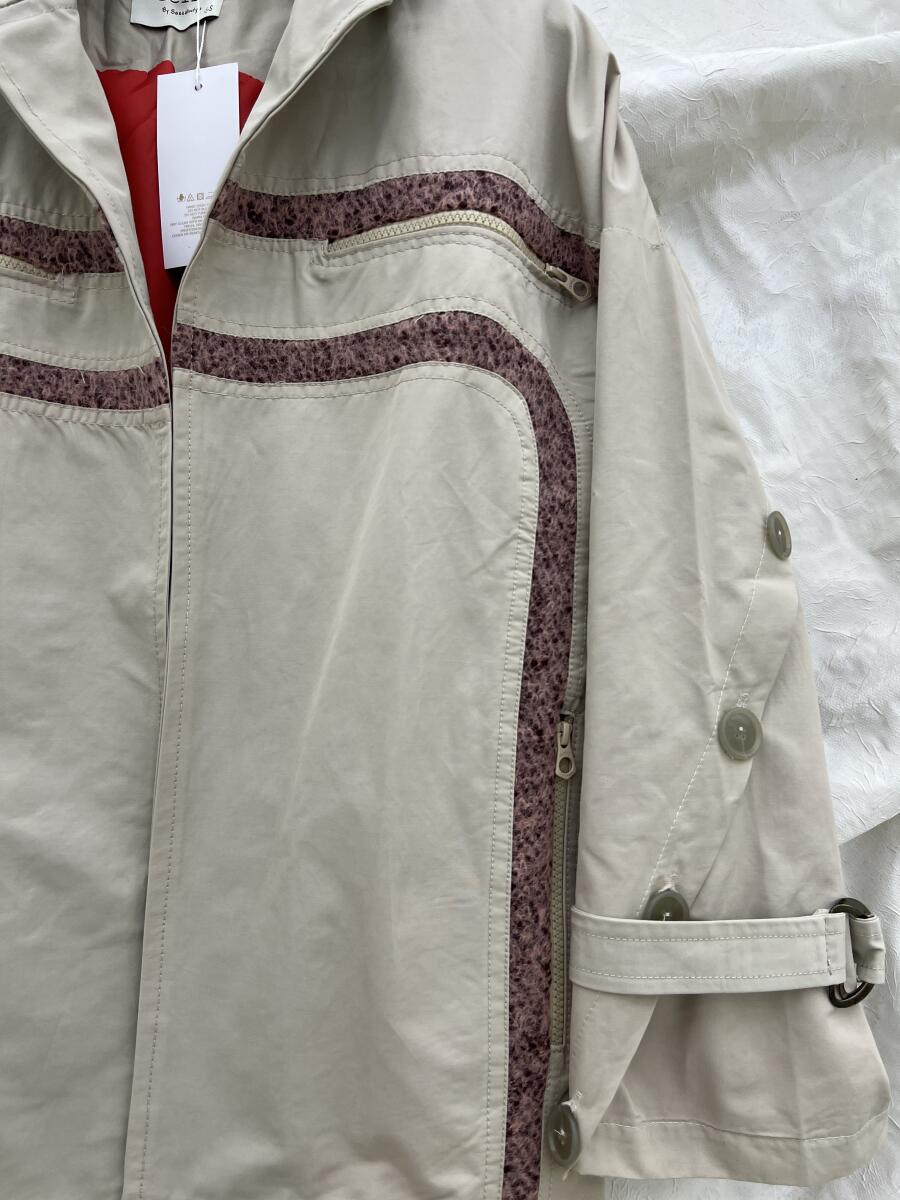 کاپشن کتان آستین طرح دکمه دار آستردار pd211-5