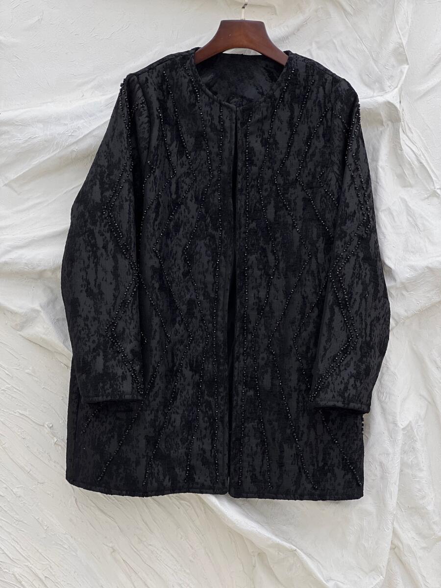 پالتو مخمل مجلسی سنگ دوزی شده آستردار pd207-6