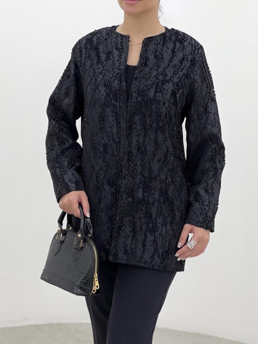 پالتو مخمل مجلسی سنگ دوزی شده آستردار pd207-6