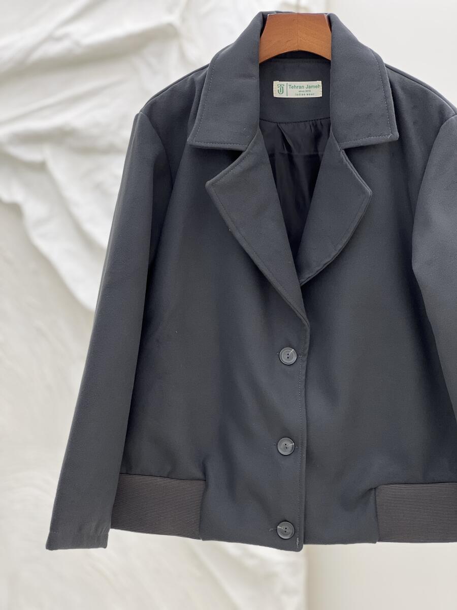 کت فوتر یقه انگلیسی دکمه دار آستردار pd347-12