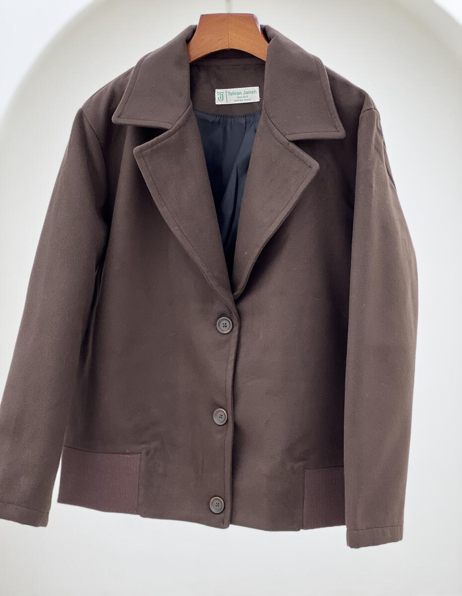 کت فوتر یقه انگلیسی دکمه دار آستردار pd347-12