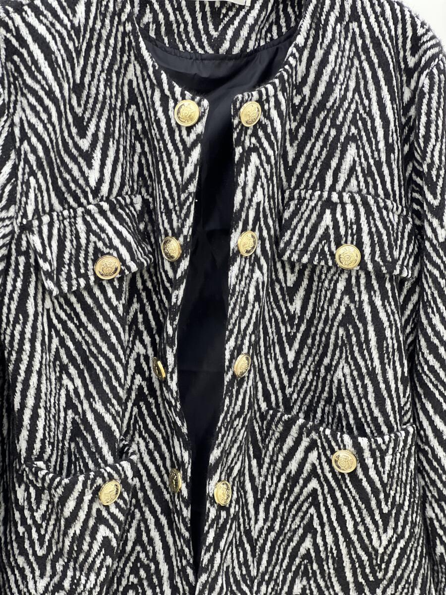 کت موهر مزونی طرح دار آستردار pd354-7