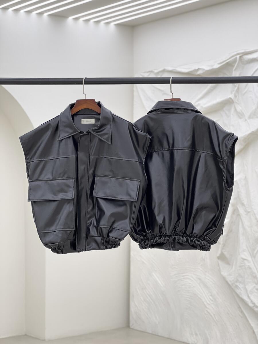 وست چرم جیب دار آستردار pd351-4