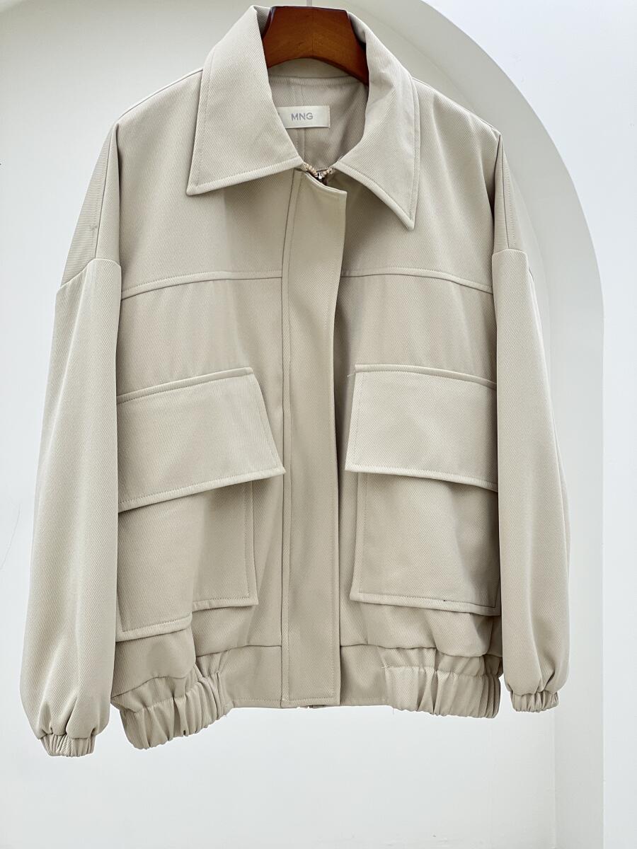 بامبر کتان کج راه جیب پاکتی آستردارpd350-1