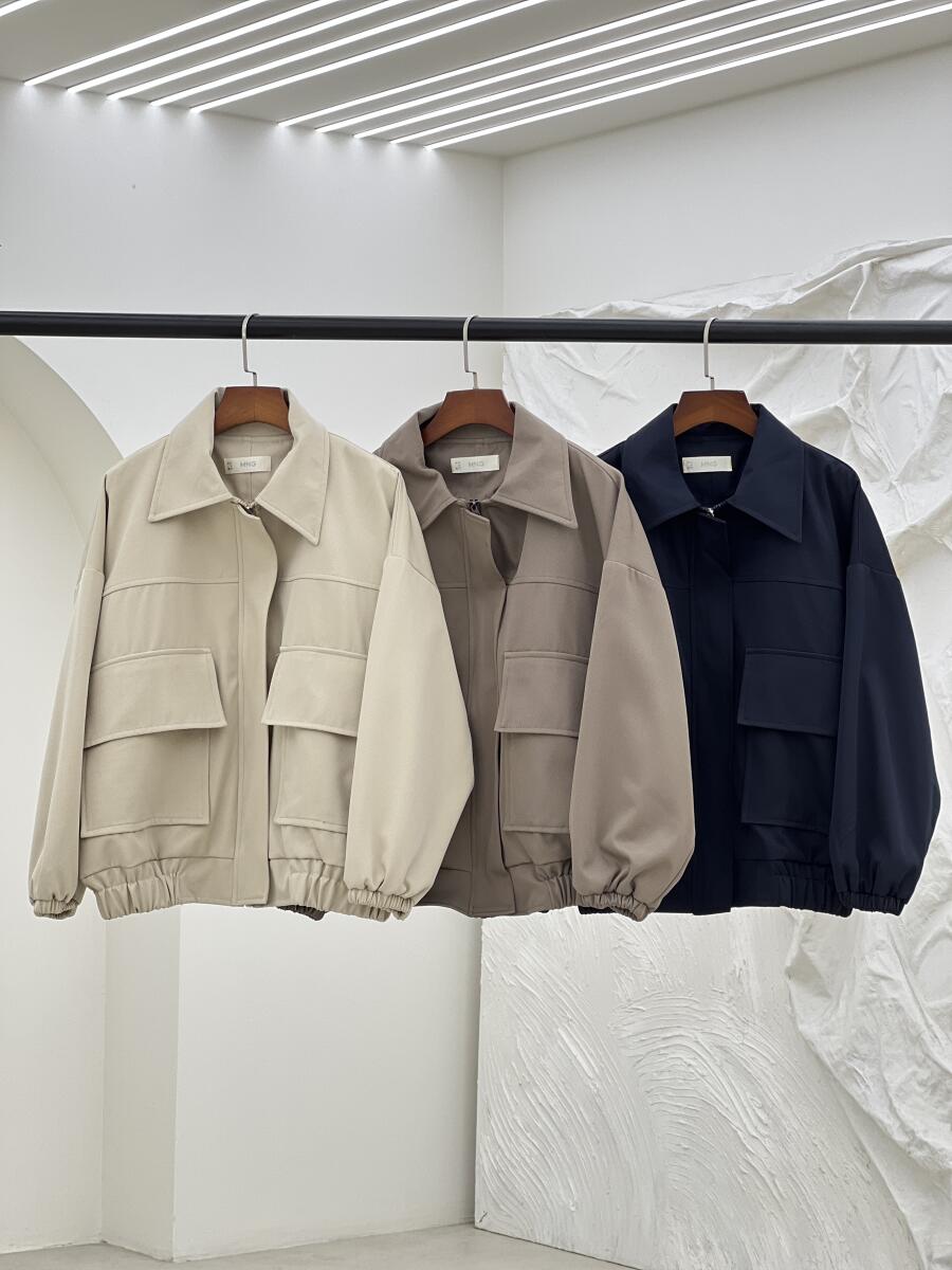 بامبر کتان کج راه جیب پاکتی آستردارpd350-1