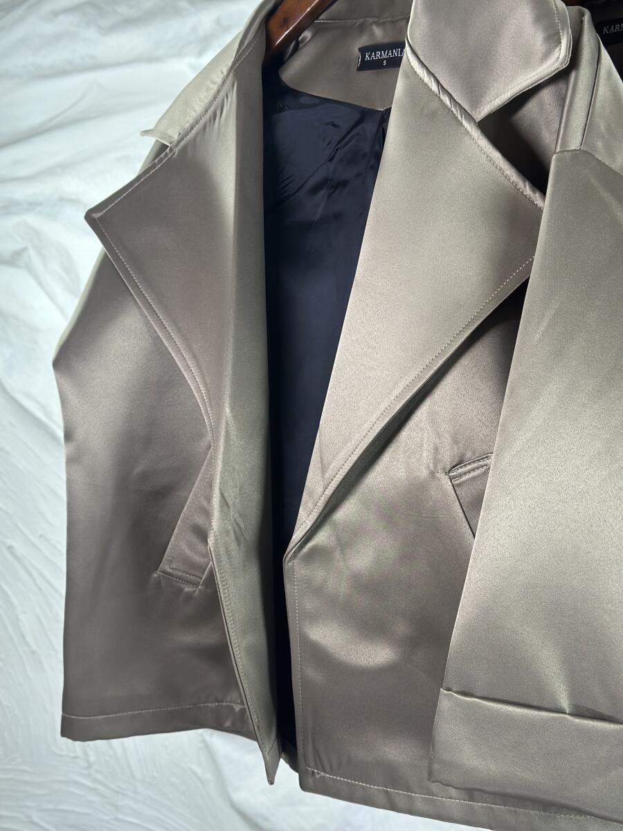 بارانی سانتانا طرح براق آستین دوبل آستردار pd368-14