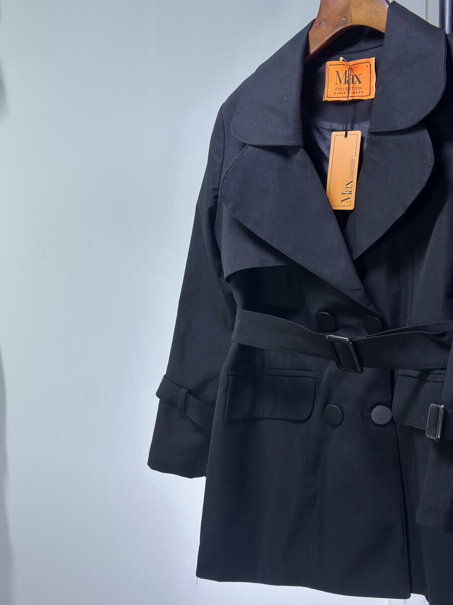 ترنچ کت کتان کج راه آستین کمربندی آستردار pd367-14