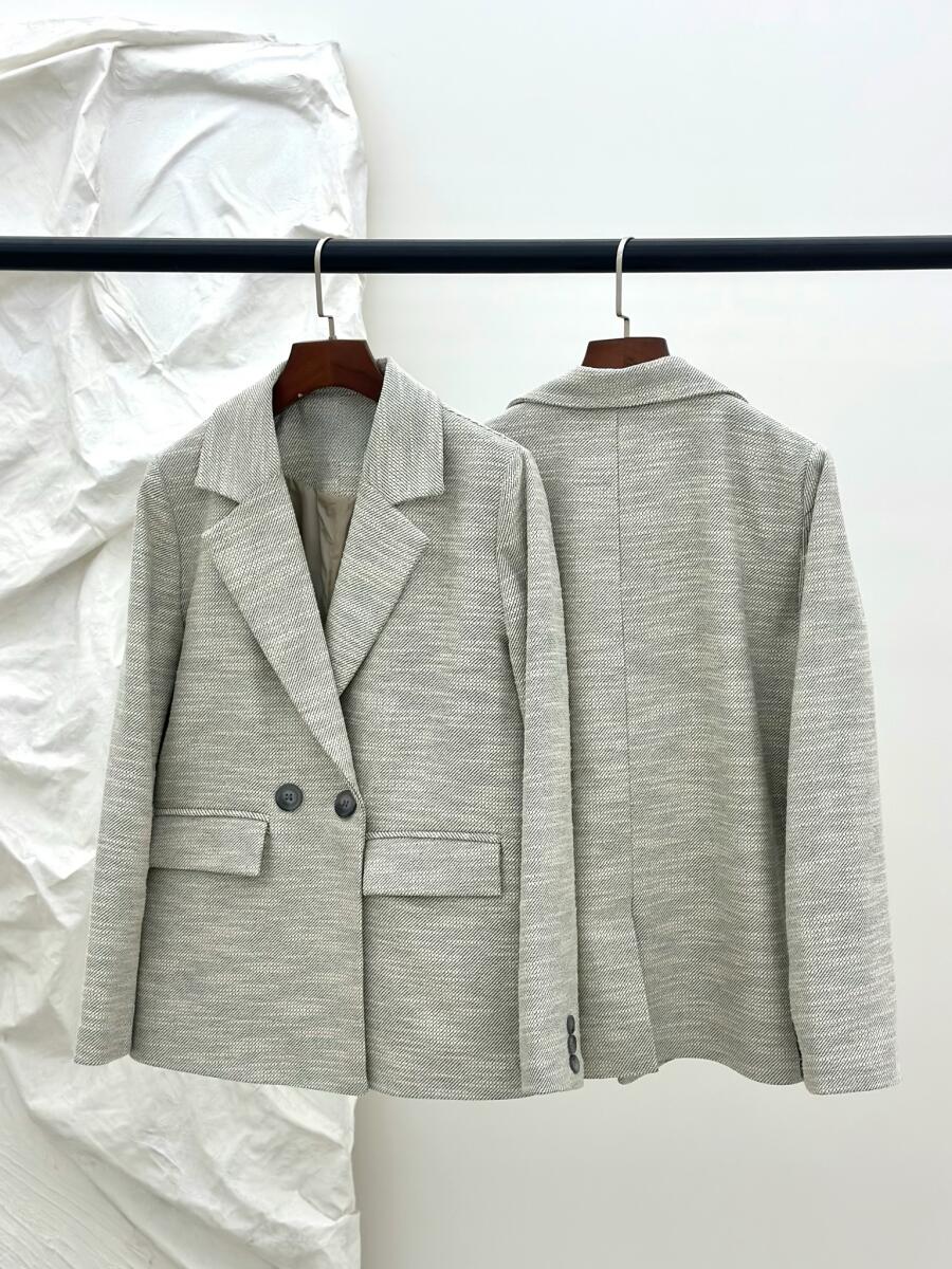 پالتو کتی طرح بافت 2دکمه آستردار pd365-14