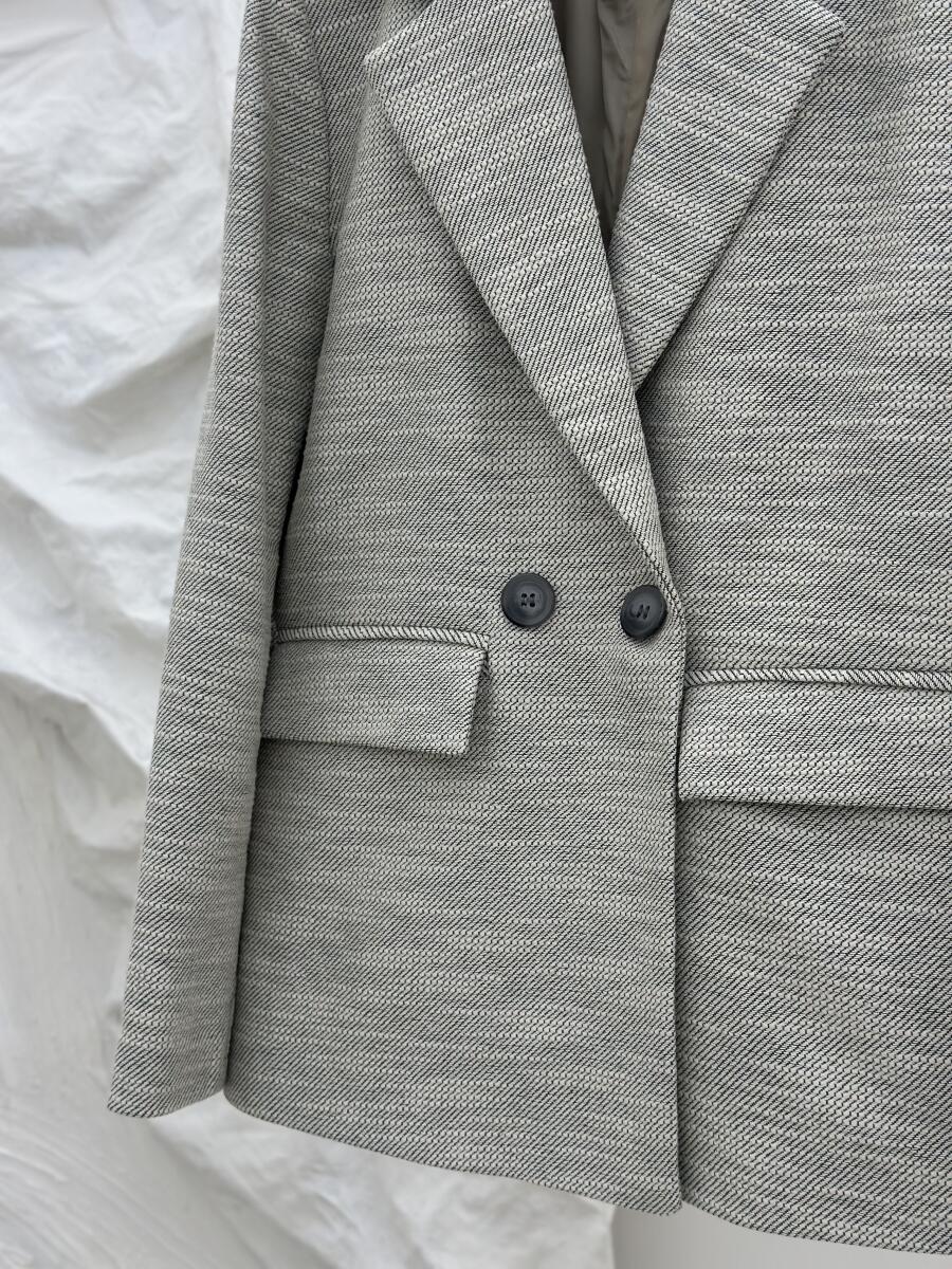 پالتو کتی طرح بافت 2دکمه آستردار pd365-14