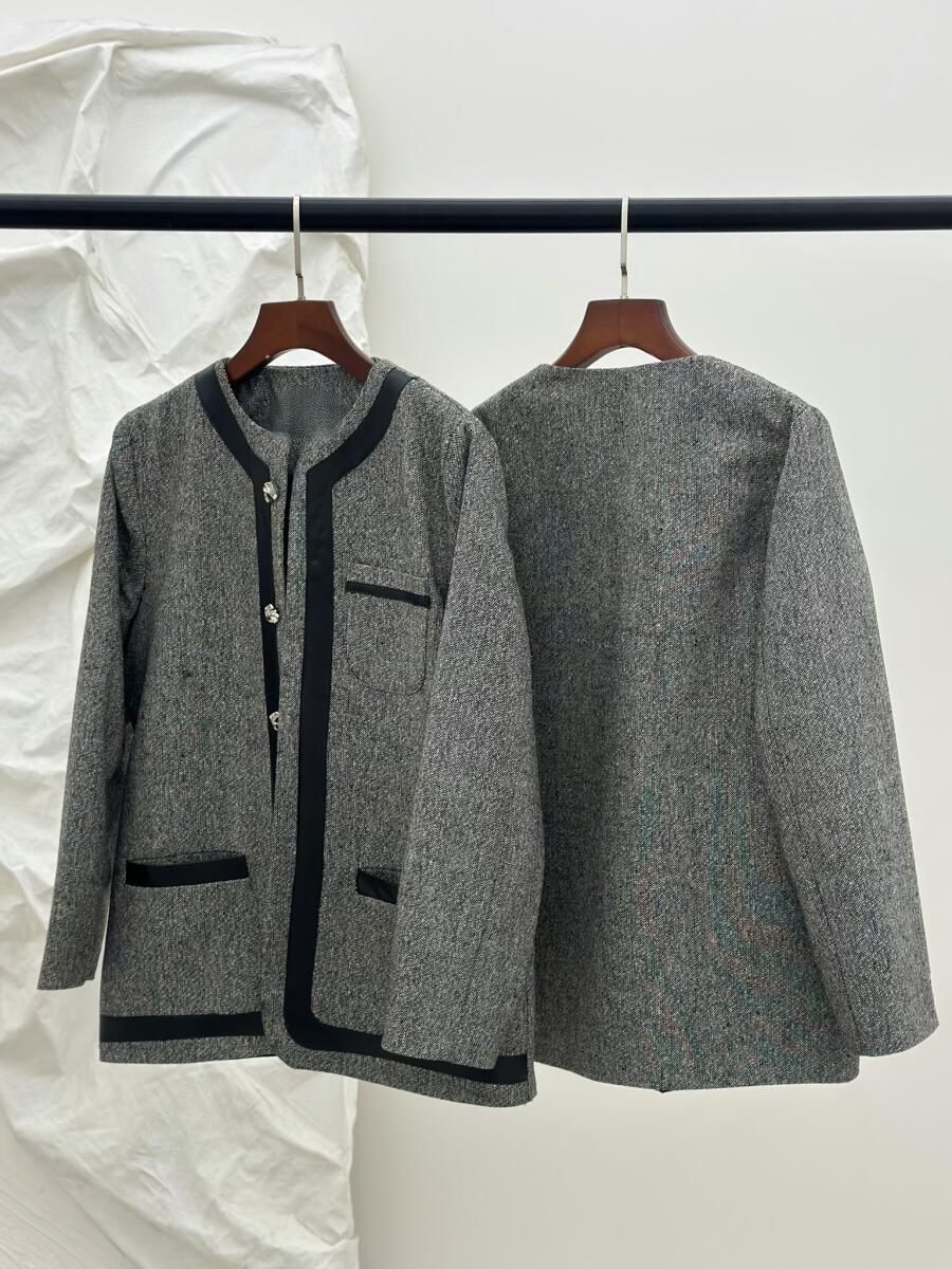 پالتو کتی شانل خرج کار چرم آستردار pd359-14