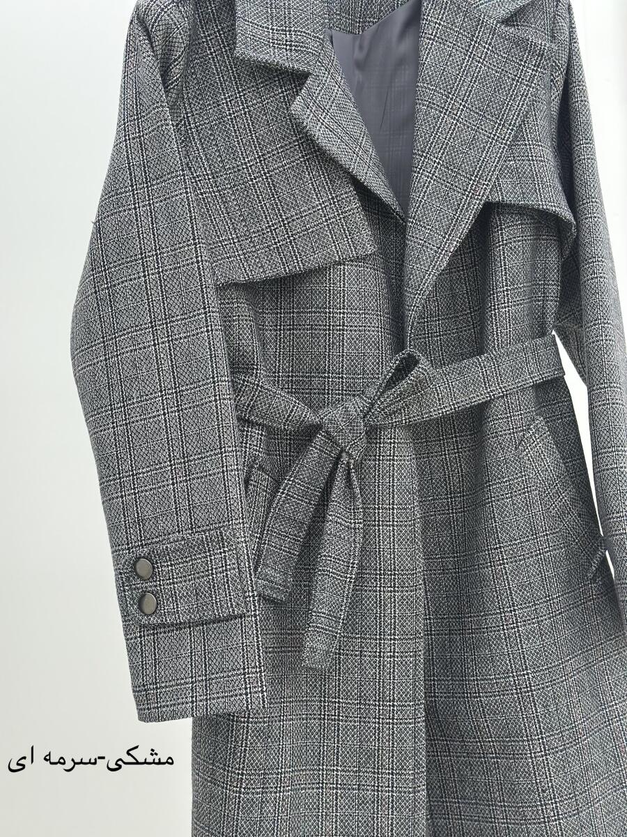 پالتو کلاسیک موهر یقه طرح دوبل آستین پاگون دار آستردار pd363-10