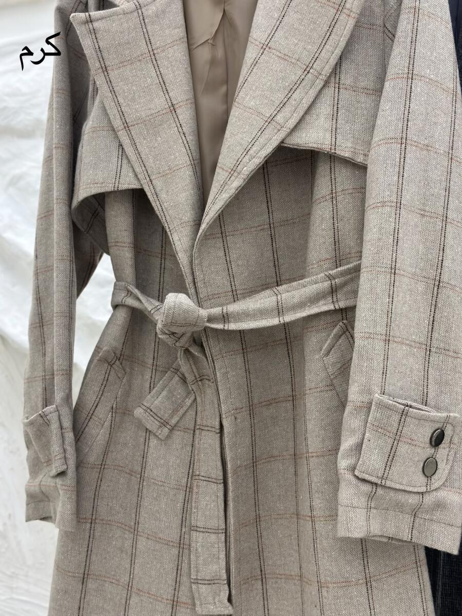 پالتو کلاسیک موهر یقه طرح دوبل آستین پاگون دار آستردار pd363-10