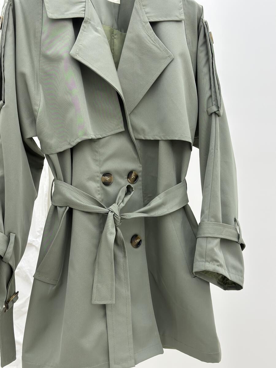 ترنچ کت آستین کمربندی آستردار pd376-5