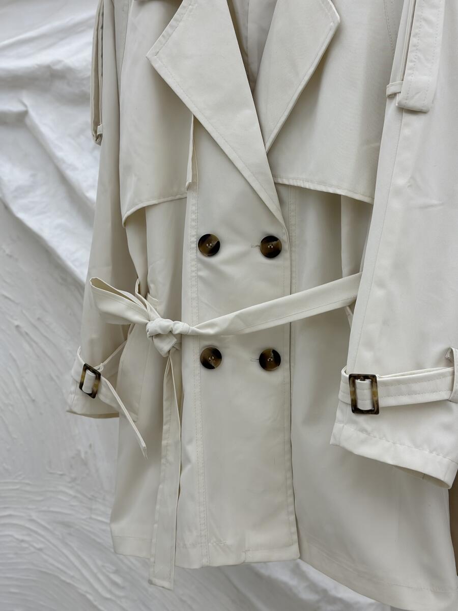 ترنچ کت آستین کمربندی آستردار pd376-5