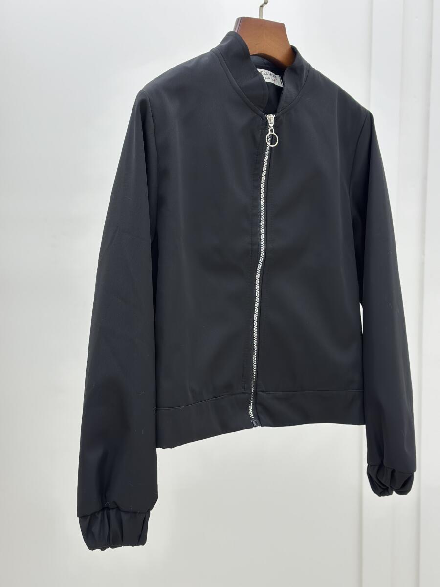 بامبر کتان کج راه زیپی آستردار pd375-7