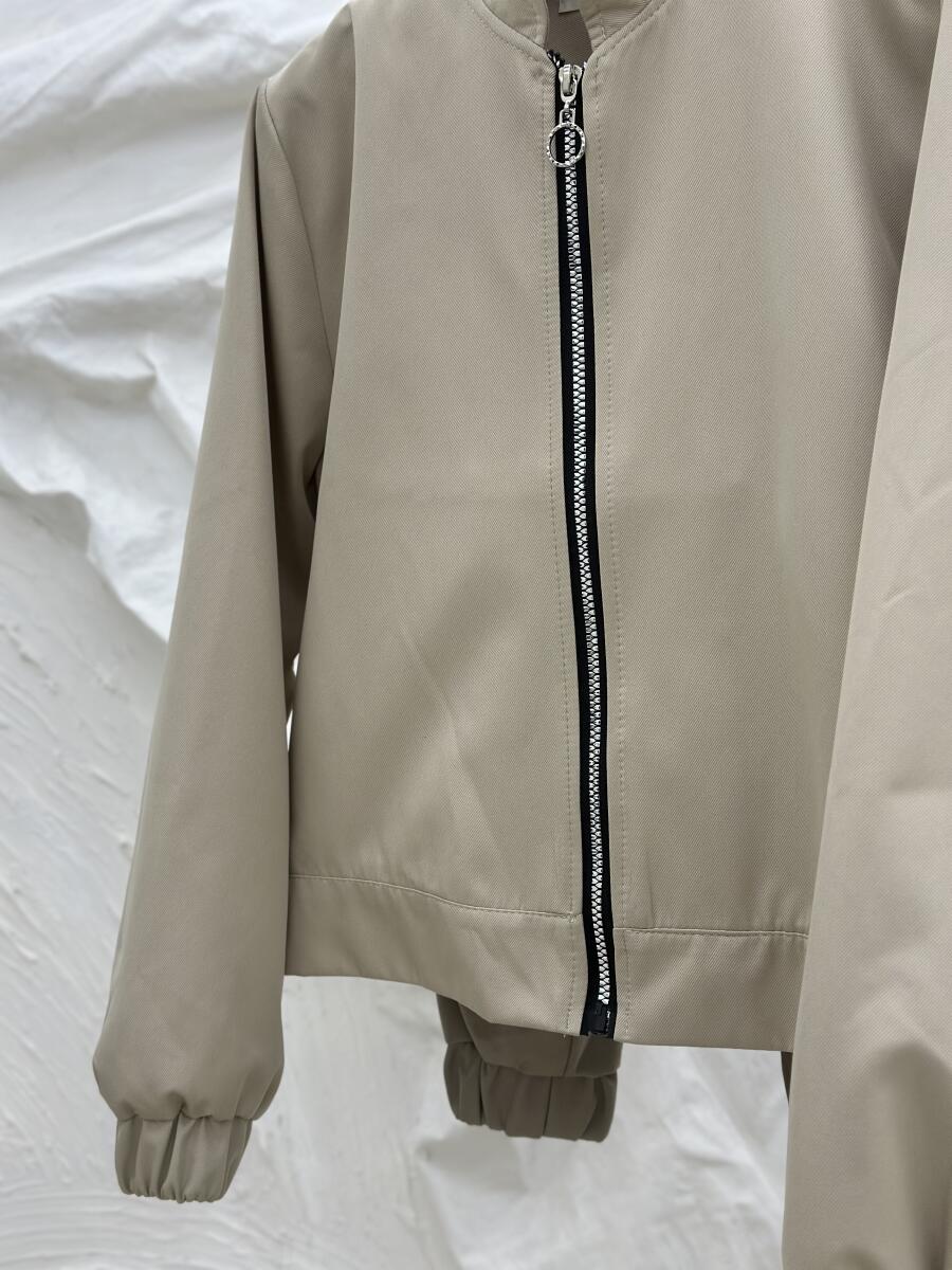 بامبر کتان کج راه زیپی آستردار pd375-7