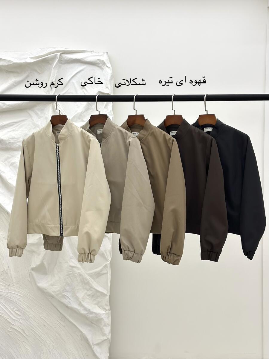 بامبر کتان کج راه زیپی آستردار pd375-7