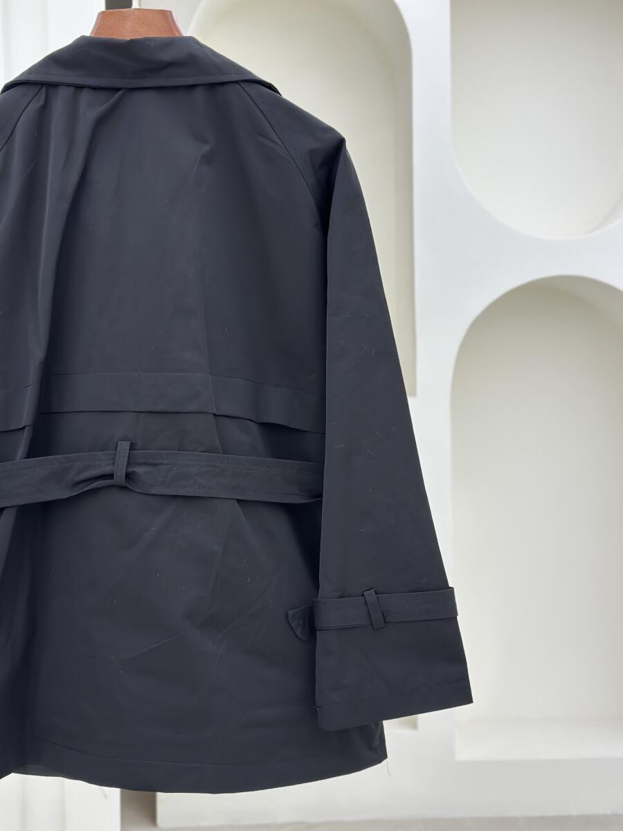 بارانی کتان یقه دکمه دار آستین کمربندی آستردار pd383-14