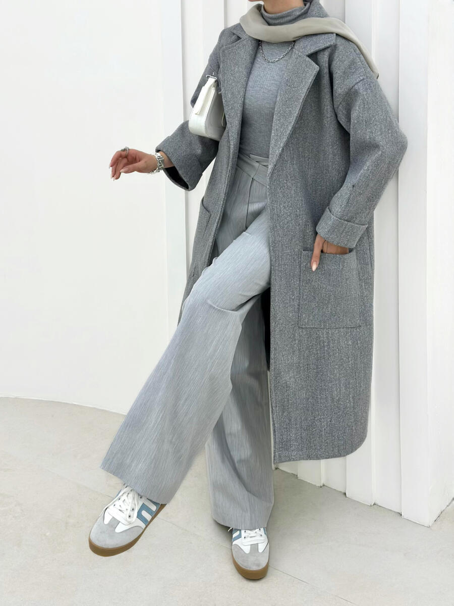 پالتو فوتر کلاسیک آستین دوبل آستردار pd217-8