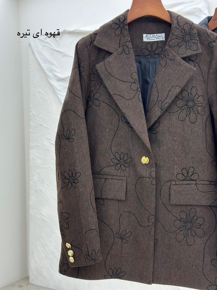 پالتو کتی پاییزه گلدوزی شده آستردار pd214-8