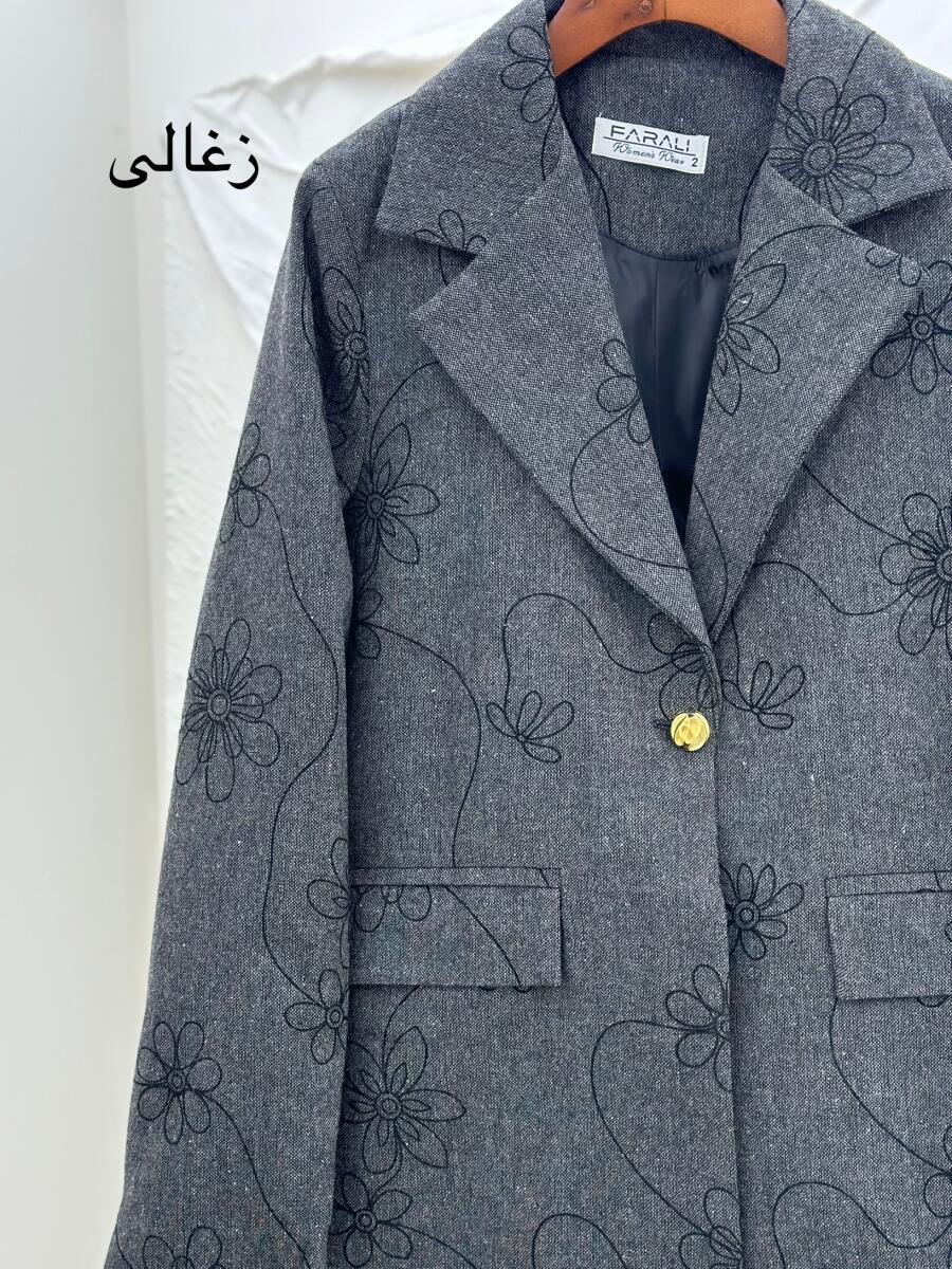 پالتو کتی پاییزه گلدوزی شده آستردار pd214-8