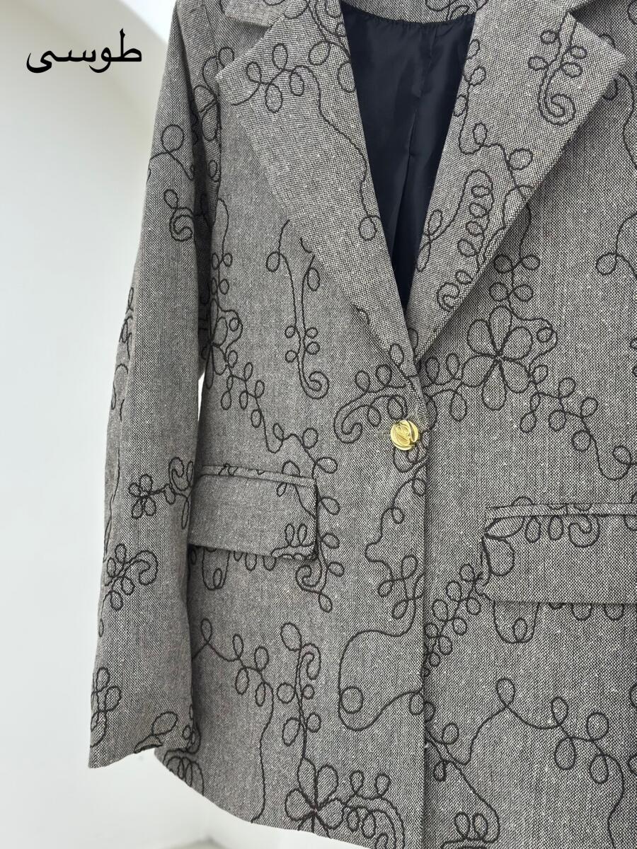 پالتو کتی پاییزه گلدوزی شده آستردار pd214-8