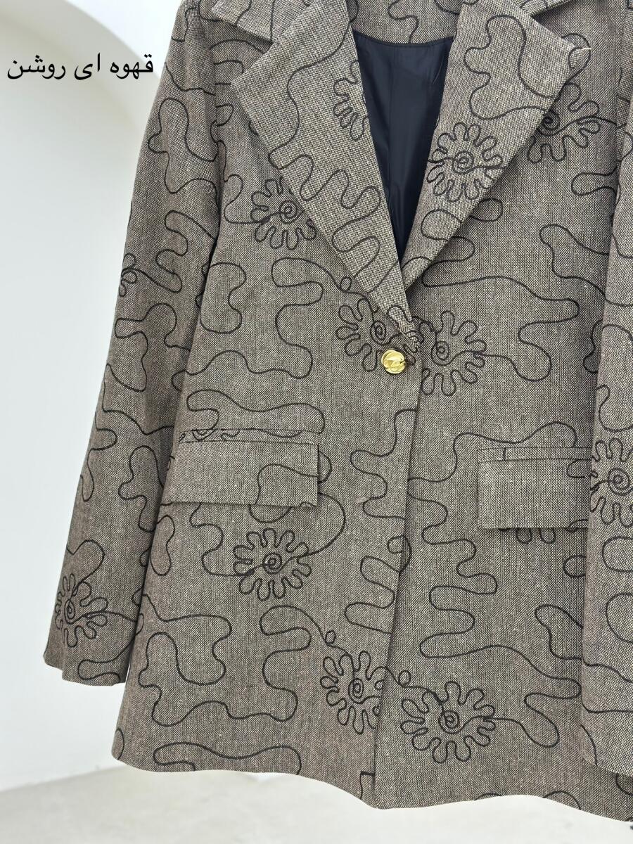 پالتو کتی پاییزه گلدوزی شده آستردار pd214-8