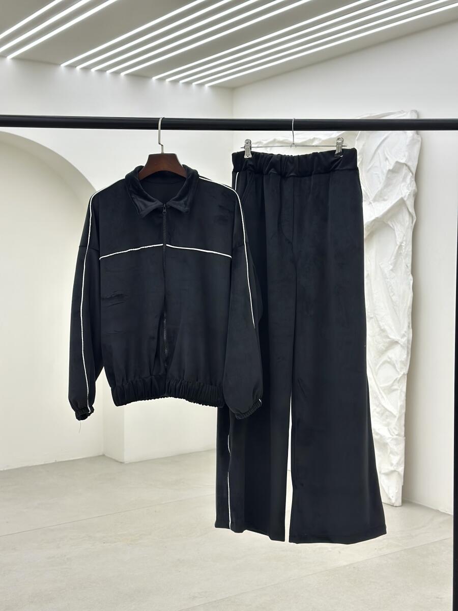 ست 2تیکه سوییشرت و شلوار مخمل اسپرت پاییزه pd228-3