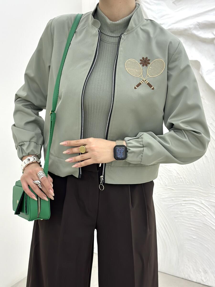 بامبر گلدوزی شده طرح تنیسی آستردار pd226-15