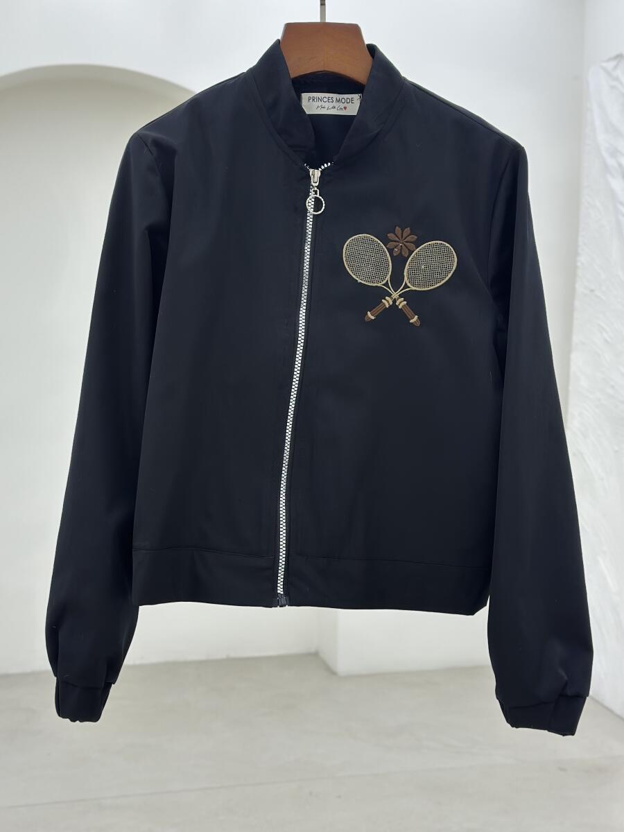 بامبر گلدوزی شده طرح تنیسی آستردار pd226-15