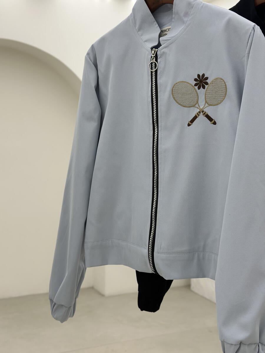 بامبر گلدوزی شده طرح تنیسی آستردار pd226-15