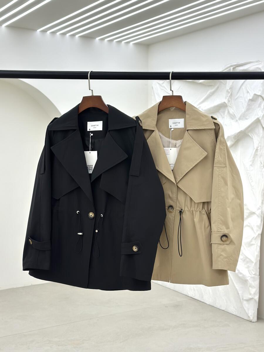 بارانی تک دکمه کمرگتر آستردار pd236-6